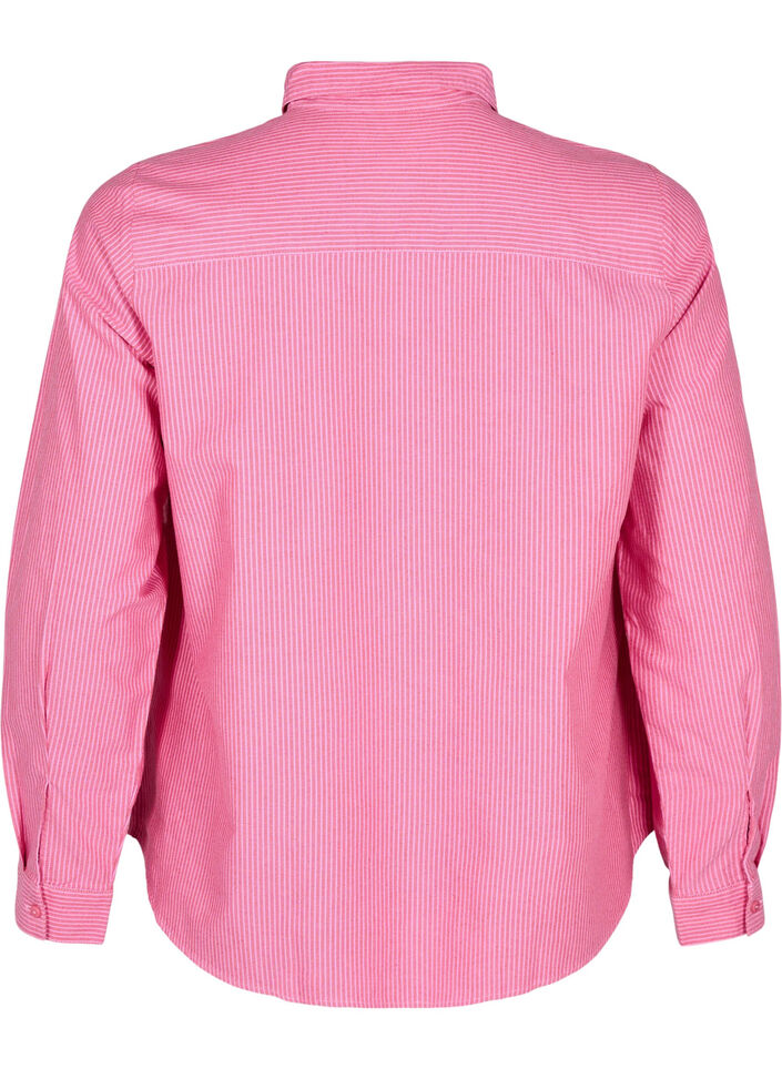 Langermet bomullsskjorte, Rød, Packshot image number 1