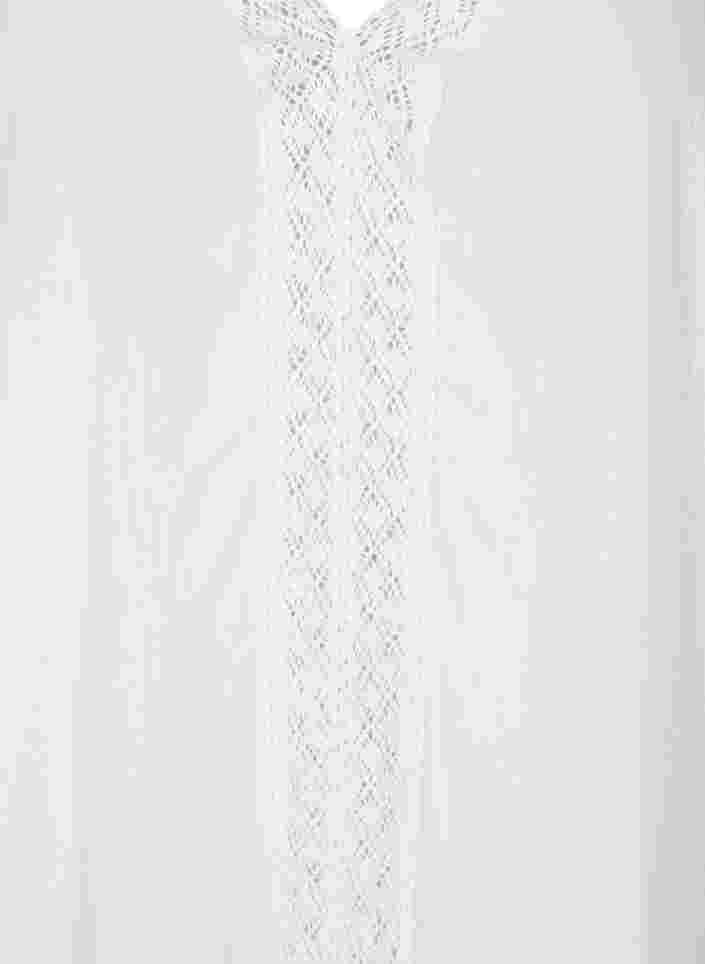 Strandkjole i viskose med blondedetaljer, Bright White, Packshot image number 2