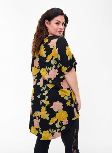 Blomstrete tunika i viskose, Scarab Flower, Model image number 1