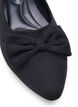 Wide fit - Ballerinapumps med sløyfe, Svart, Packshot image number 3