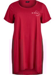 Kortermet nattkjole i &oslash;kologisk bomull, R&oslash;d