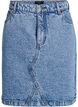 Kort denimskj&oslash;rt med lommer, Bl&aring;, Packshot image number 0