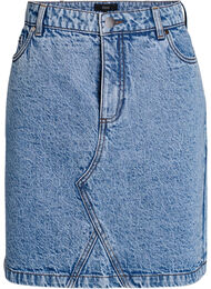 Kort denimskj&oslash;rt med lommer, Bl&aring;