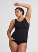 Shapewear topp med brede stropper, Svart, Model image number 2