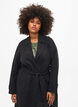Lang trenchcoat med belte, Black, Model image number 2