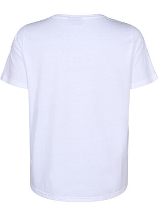 Zizzi FLASH - T-skjorte med motiv, Bright White Love, Packshot image number 1