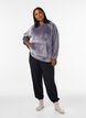 Velour-hettegenser med kengurulomme, Gr&aring;, Model image number 1