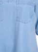 Kort denimkjole med krage og V-hals, Blå, Packshot image number 2