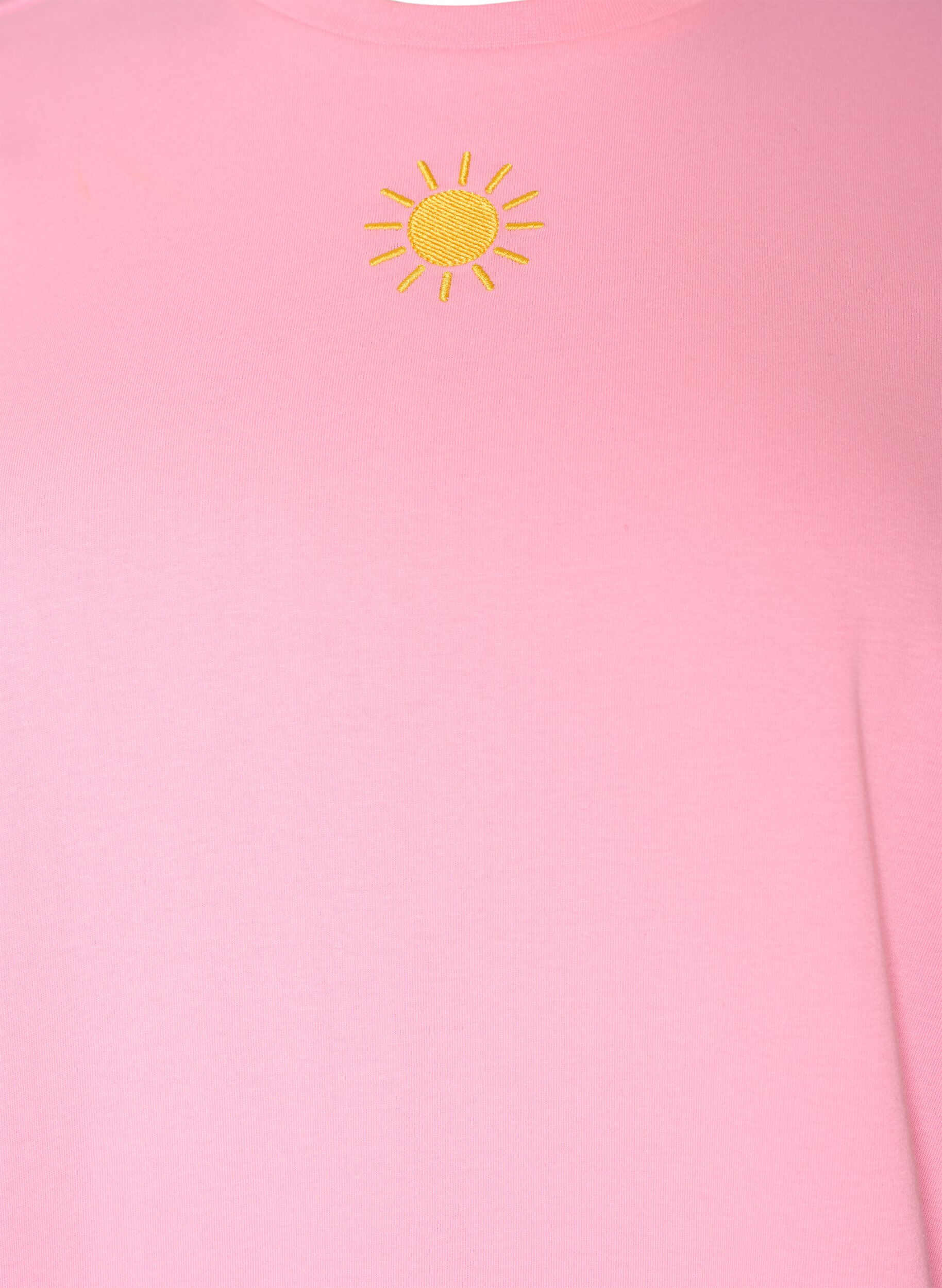 ZizziT-skjorte i &oslash;kologisk bomull med tekstmotiv, Rosa, Packshot image number 2