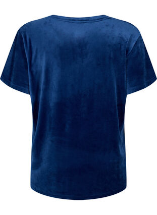 T-skjorte i velur, Insignia Blue, Packshot image number 1