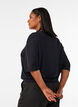 Jerseybluse med albuelange ballongermer, Svart, Model image number 2