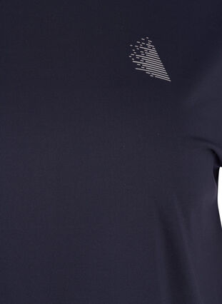 Zizzi Ensfarget T-skjorte til trening, Blå, Packshot image number 2