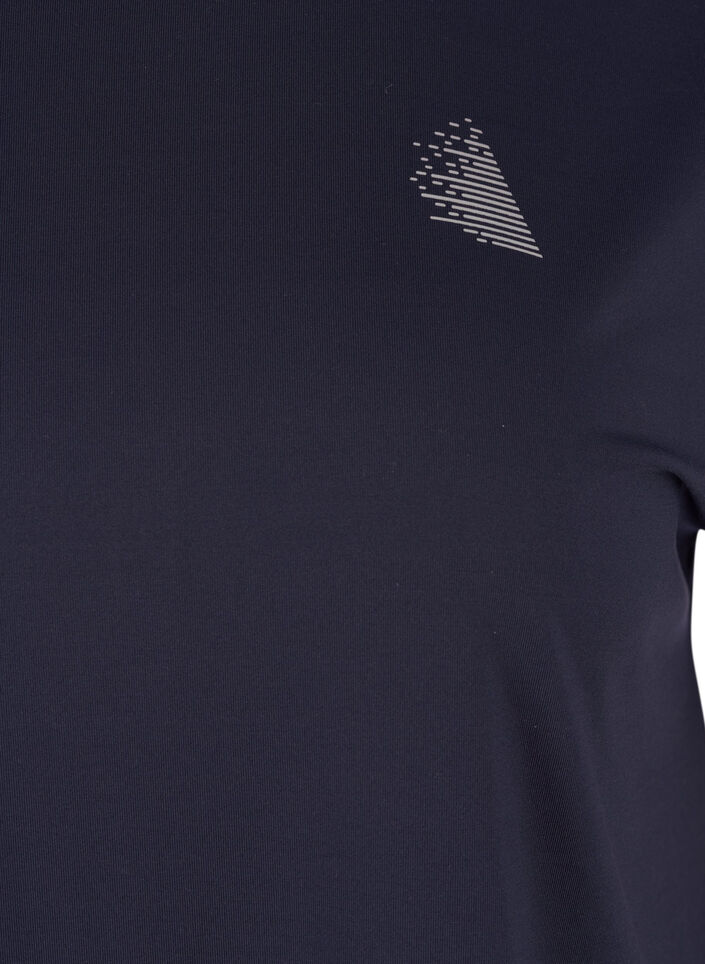 Ensfarget T-skjorte til trening, Blå, Packshot image number 2