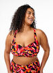 Polstret bikinioverdel med trykk, Rød, Model image number 0