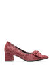 Glitterpumps med sl&oslash;yfe, R&oslash;d, Packshot image number 0
