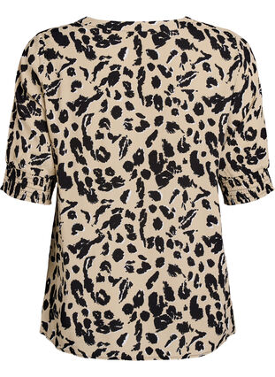 Zizzi Kortermet viskosebluse, Beige, Packshot image number 1