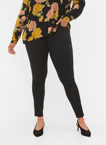 Stay black Amy jeans med høyt liv, Black, Model image number 2