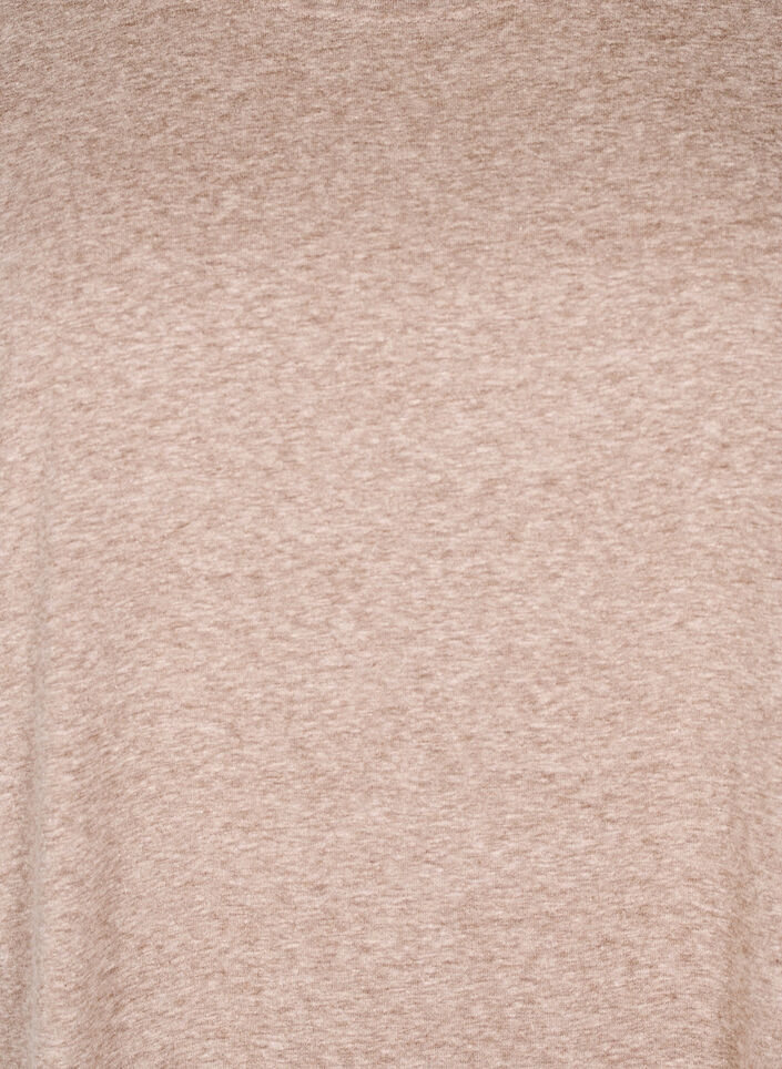 Melert T-skjorte med korte ermer, Brun, Packshot image number 2