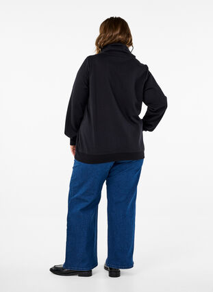 Zizzi FLASH - Vide jeans, Blue Denim, Model image number 1