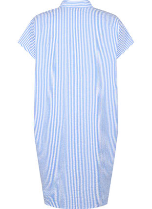 Lang stripete bomullsskjorte, Light Blue Stripe, Packshot image number 1