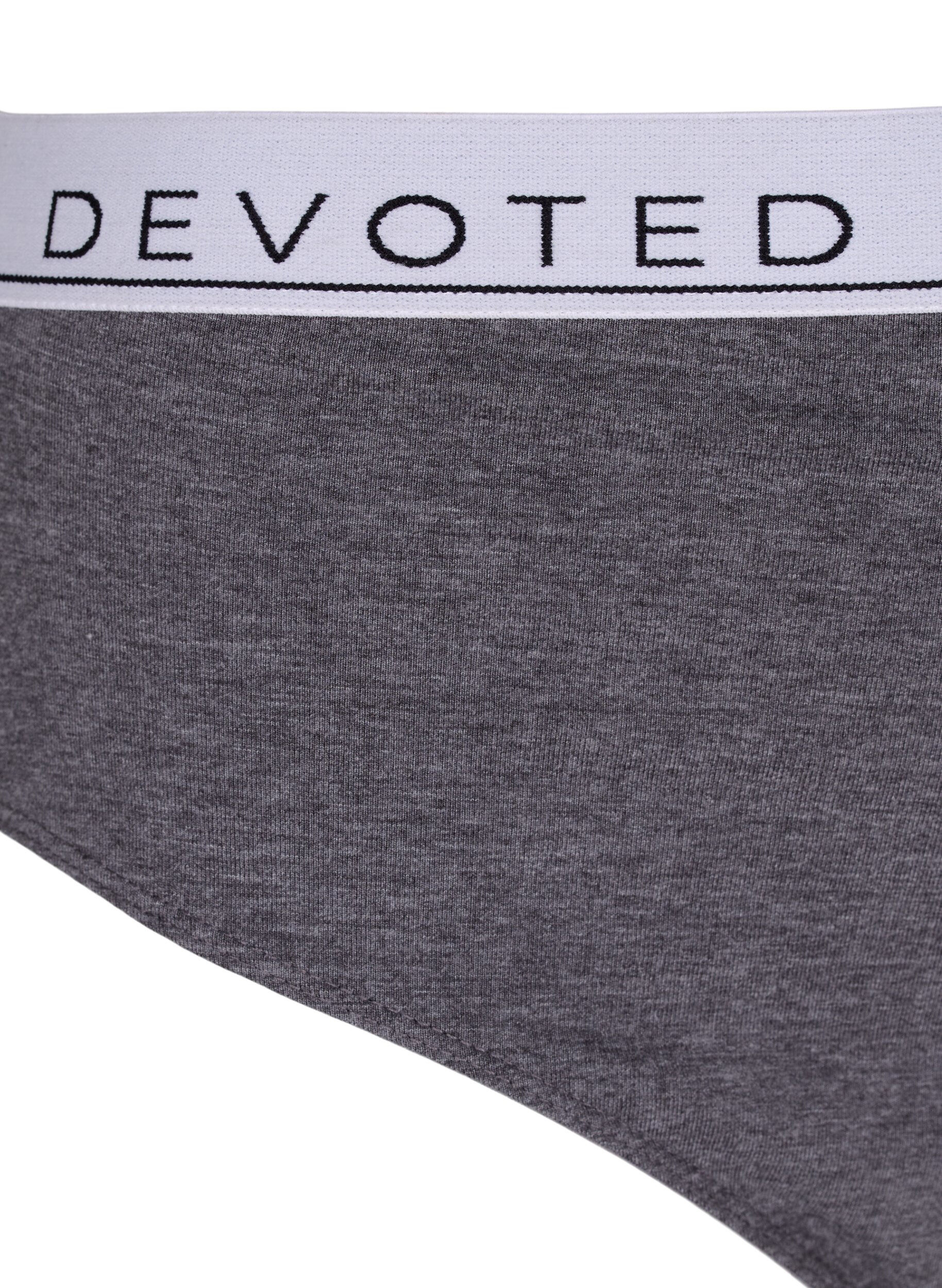 Zizzi Melert truse med normal h&oslash;yde i livet, Gr&aring;, Packshot image number 2