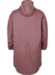 Regnjakke med hette og knappelukking, Rose Taupe, Packshot image number 1
