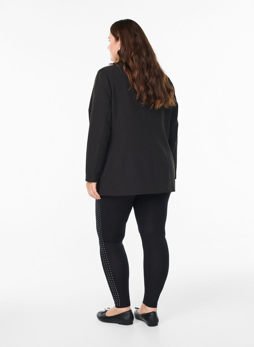 Leggings med rhinsteinsdetaljer, Svart, Model image number 2