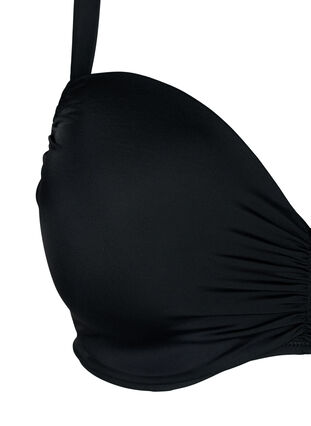 Bikinioverdel med vatterte skåler, Black, Packshot image number 2