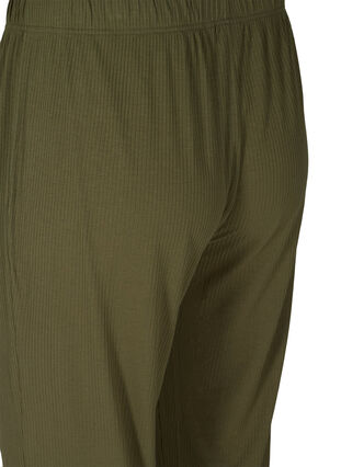 Løse bukser med en ribbet struktur, Olive Night, Packshot image number 3