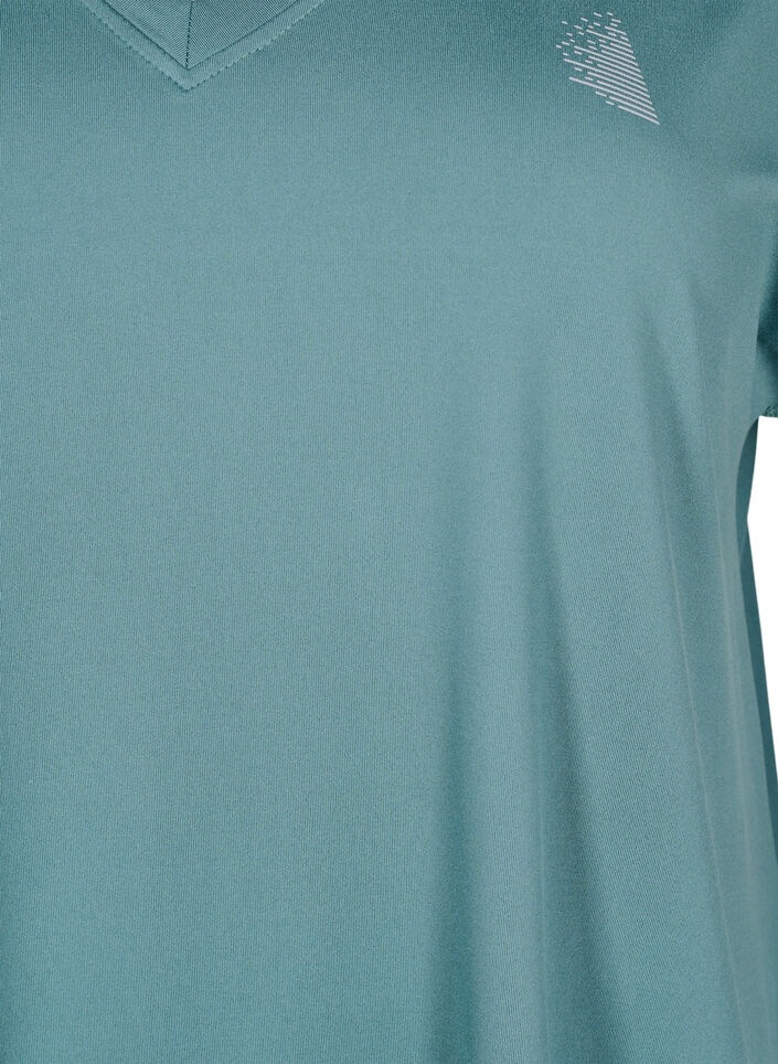 Løstsittende trenings-t-skjorte med V-hals, Grønn, Packshot image number 2