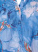 Bluse i viskose med marmortrykk og korte ermer, Blå, Packshot image number 2