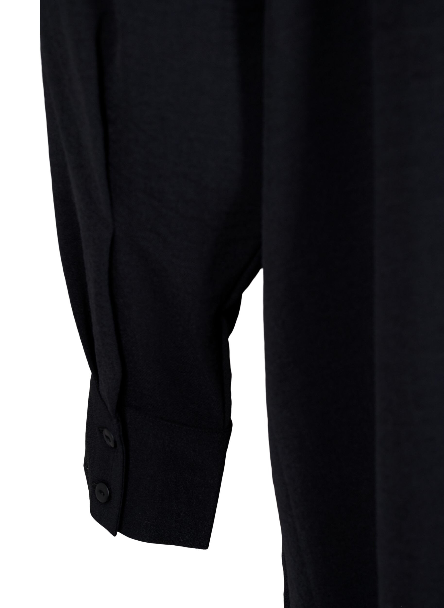 Zizzi Kort kjole med blondedetaljer, Black, Packshot image number 3