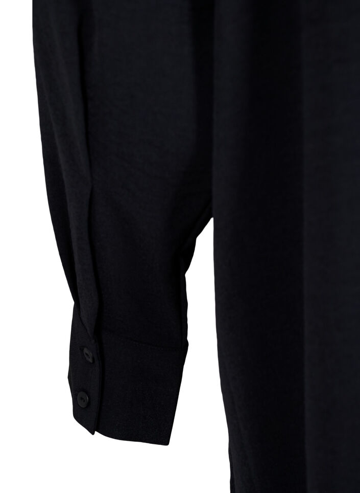 Kort kjole med blondedetaljer, Black, Packshot image number 3