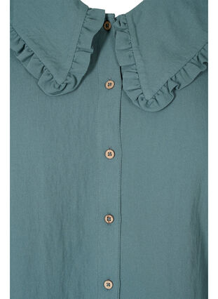 Viskoseskjorte med bred krage, Balsam Green, Packshot image number 2