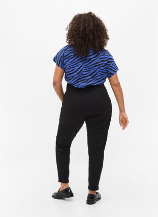 Zizzi Bomullsbukser, Black, Model image number 1