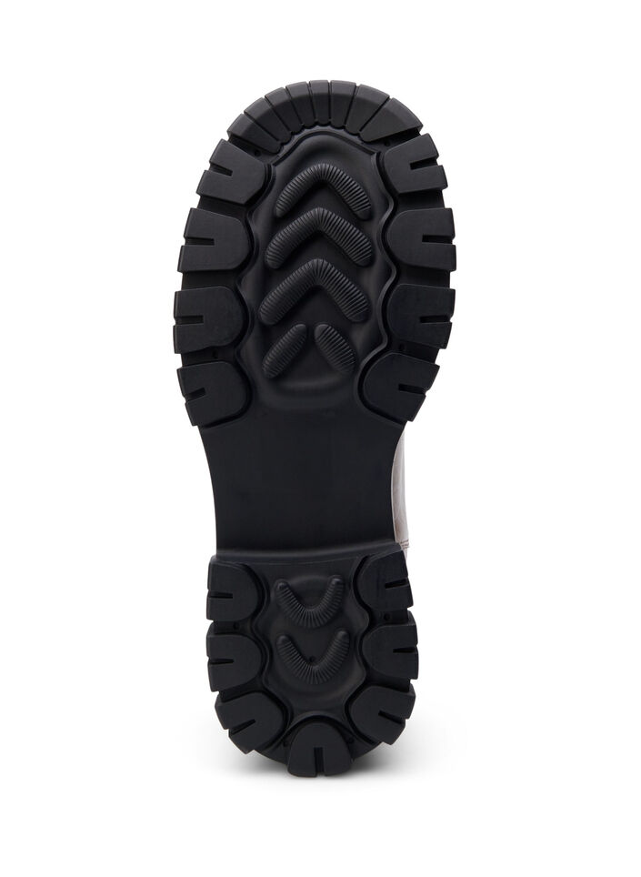 Wide fit - Croco Chelsea-støvel i skinn, Pine Bark, Packshot