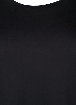 Zizzi T-skjorte i ull og viskose, Black, Packshot image number 2
