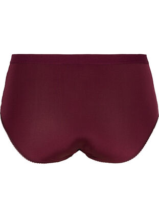 Truse med blonder og normal høyde i livet, Bordeaux Ass, Packshot image number 1