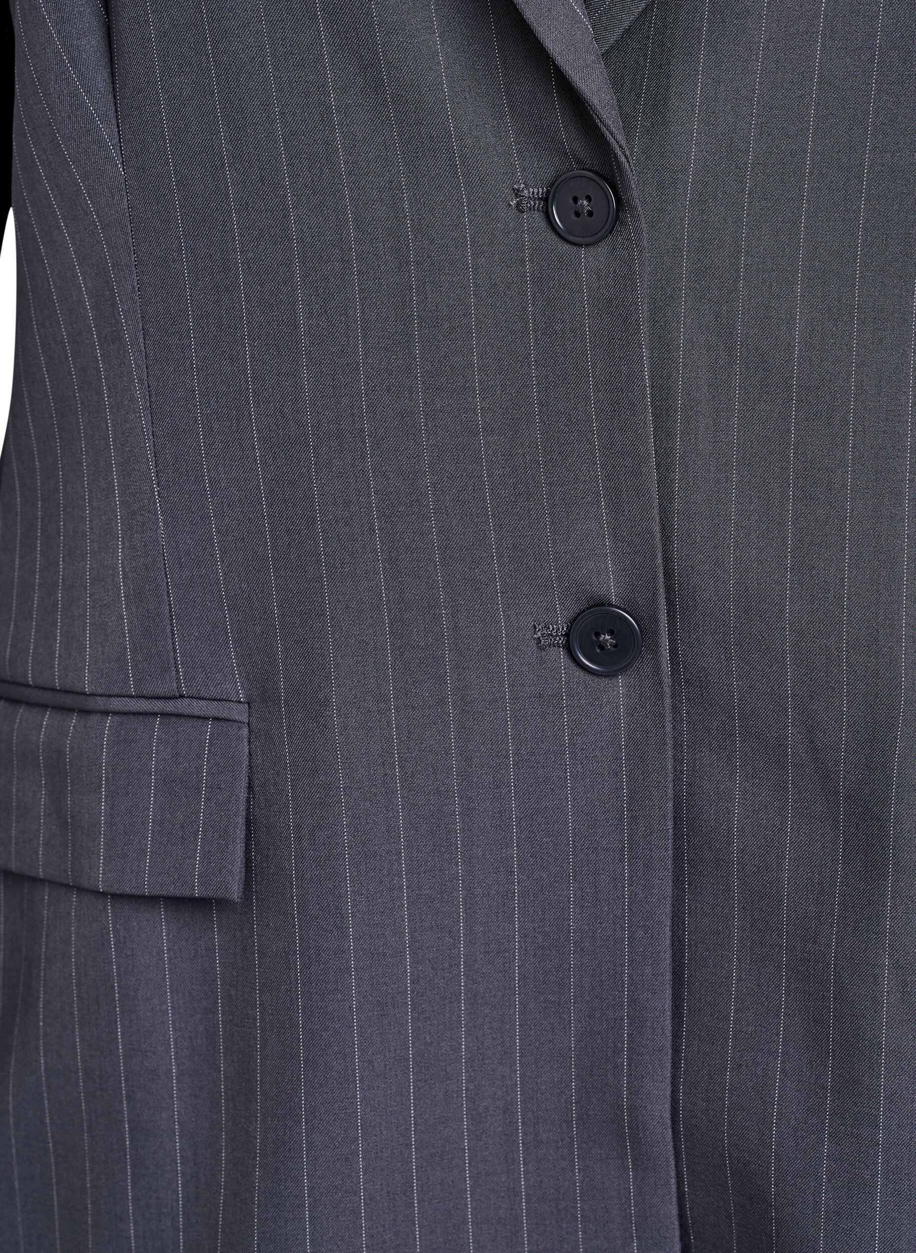 Zizzi FLASH - Blazer med lommer og splitter, Gr&aring;, Packshot image number 2