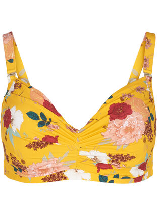 Bikinioverdel, Yellow Flower Print, Packshot image number 0
