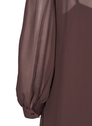 Langermet kjole med knappelukking, Fudge, Packshot image number 3