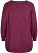 Strikkebluse med knapper i sidene, R&oslash;d, Packshot image number 1