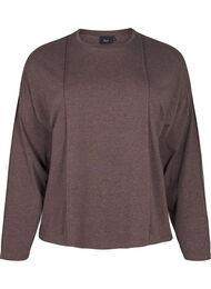 Løs jerseybluse med sømdetaljer, Bracken Mel.