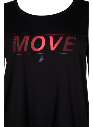 T-skjorte til trening med trykk, Black w. Stripe Move, Packshot image number 2
