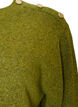 Strikket bluse med knappdetalj, Gr&oslash;nn, Packshot image number 2