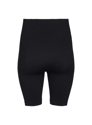 Sømløs sykkelshorts, Black, Packshot image number 1
