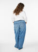 Jeans med h&oslash;y midje og barrel-formet snitt, Bl&aring;, Model image number 1