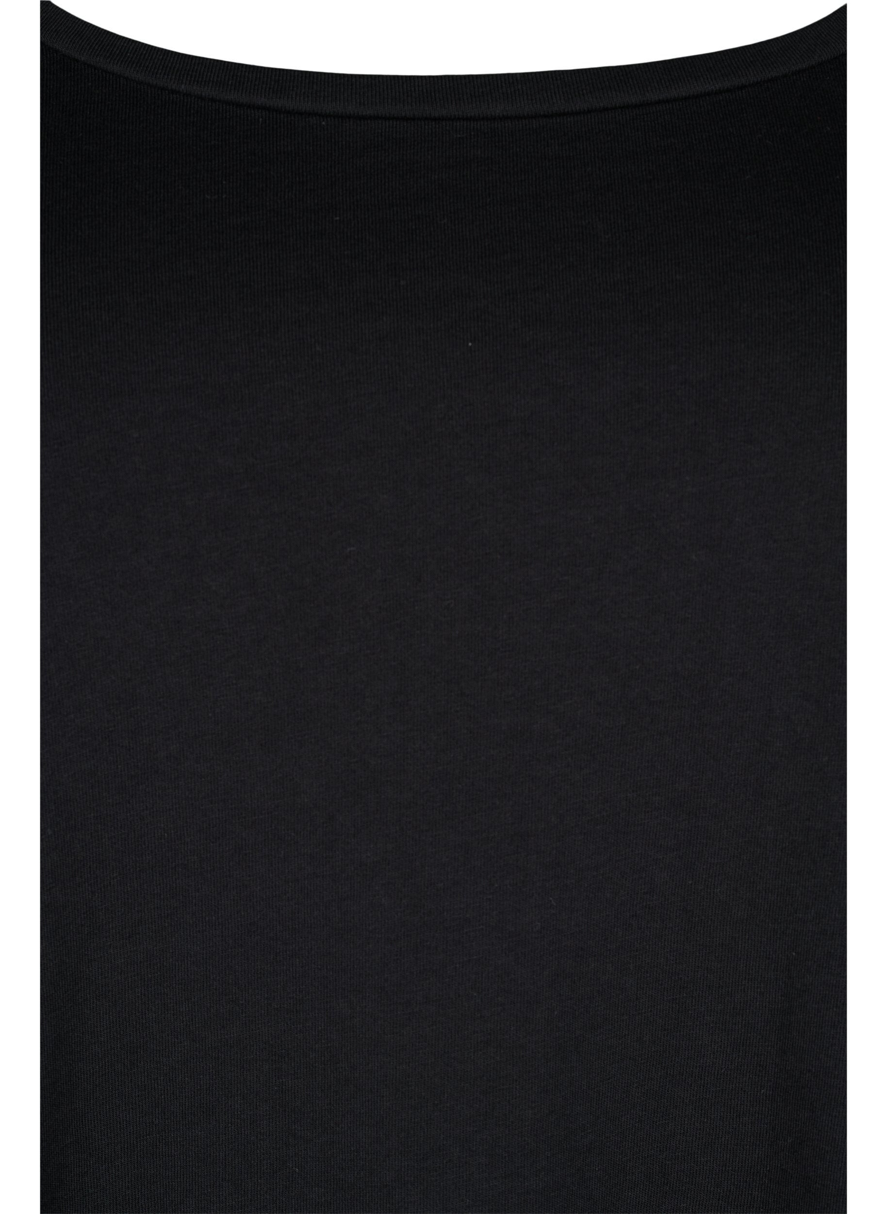 Zizzi Basisgenser i bomull, 2 stk., Paisley Purple/Black, Packshot image number 3