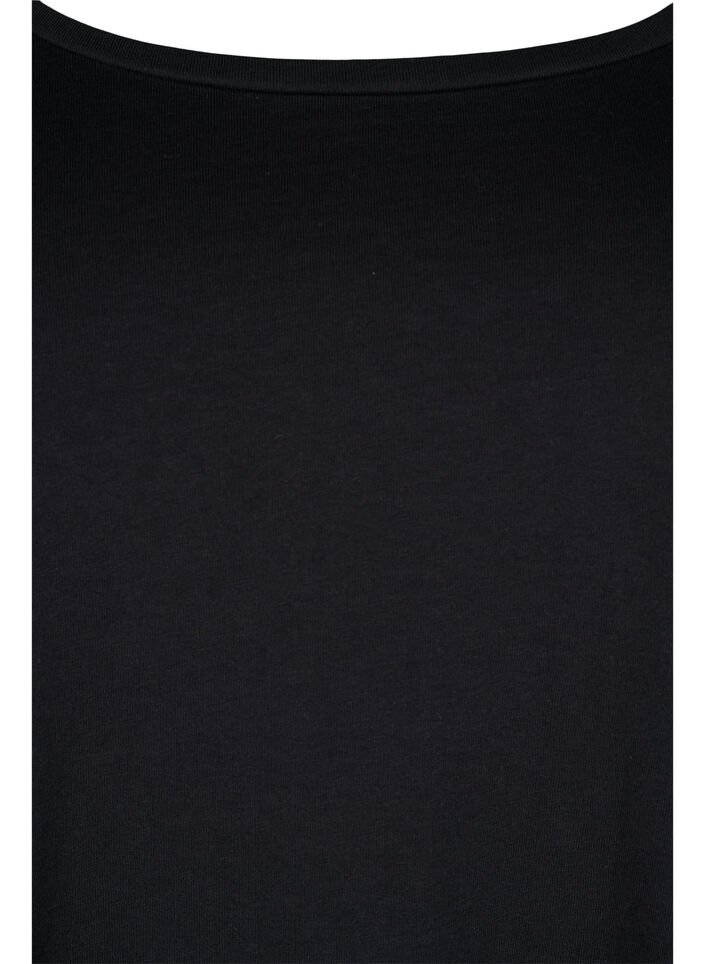 Basisgenser i bomull, 2 stk., Paisley Purple/Black, Packshot image number 3