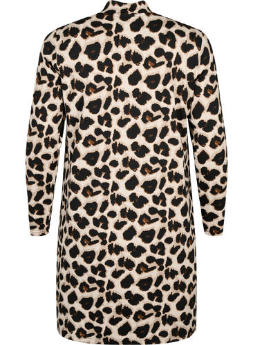 FLASH - Kjole med lange ermer og turtleneck, Leopard AOP, Packshot image number 1